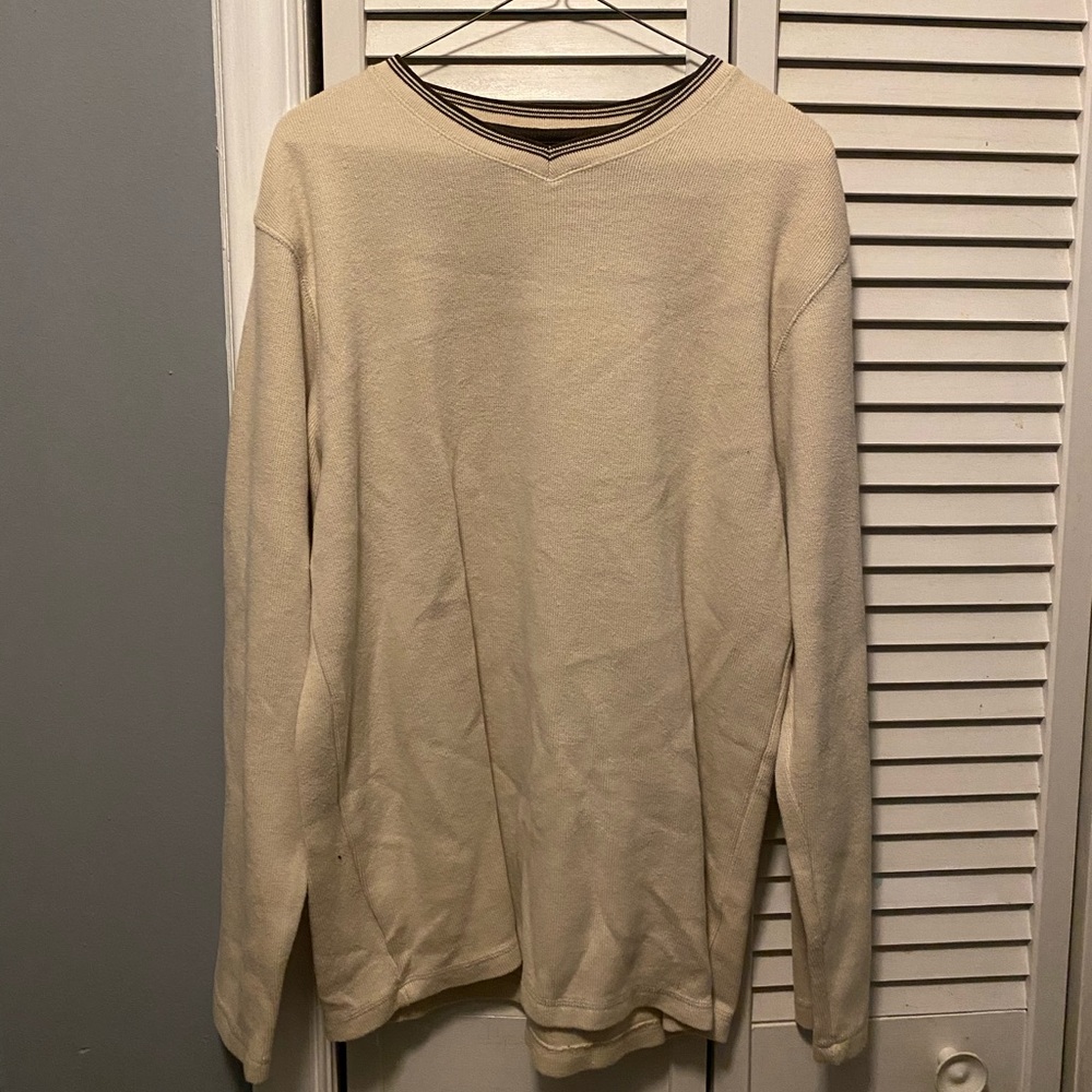 Faded glory medium cream v neck sweater